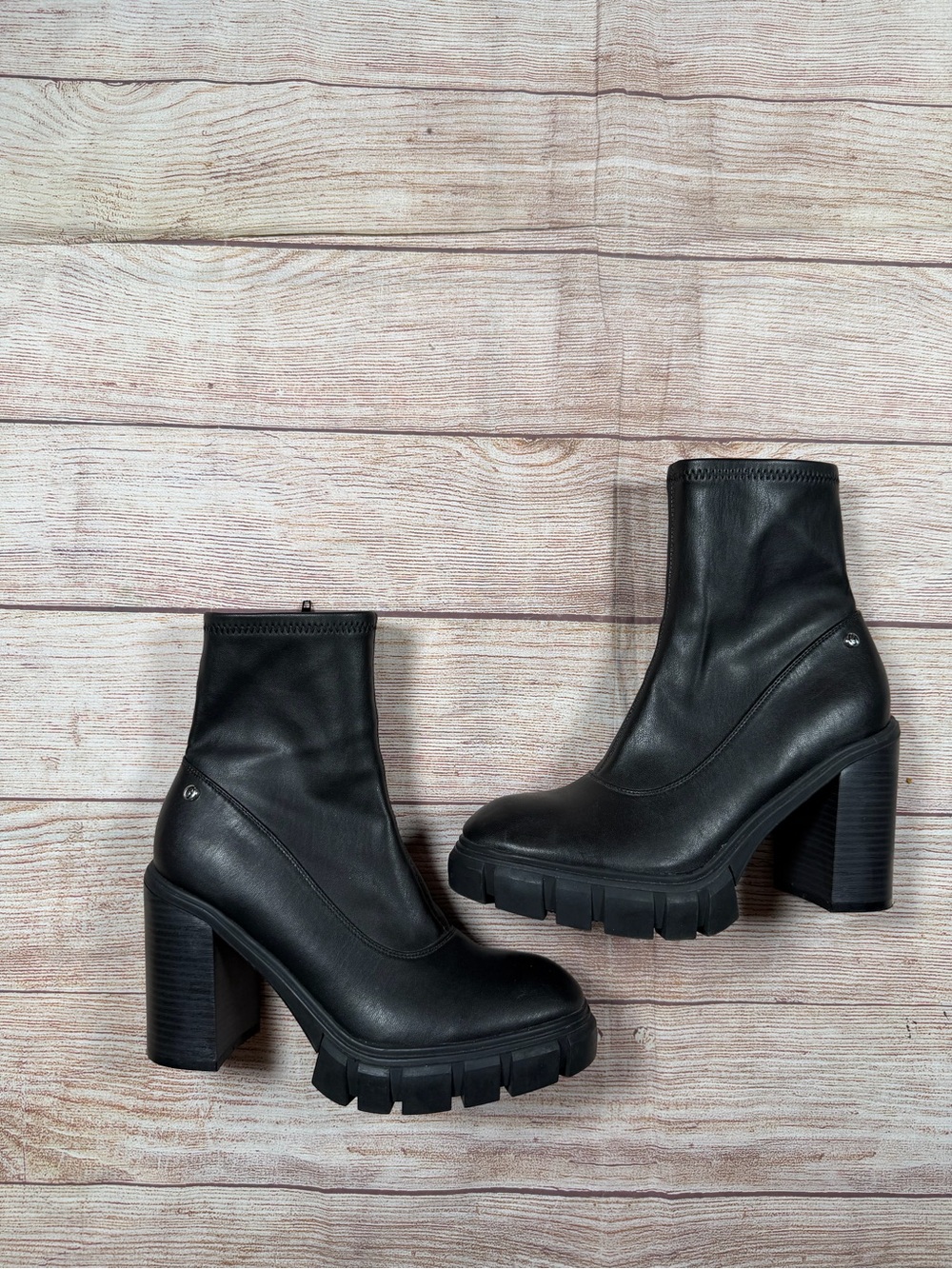 Guess Black Chunky Platform Ankle Boots